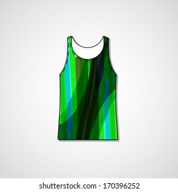 Abstract illustration on singlet, template editable.