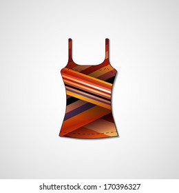 Abstract illustration on singlet, template editable.