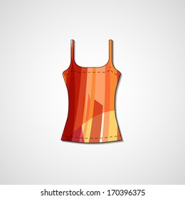 Abstract illustration on singlet, template editable.