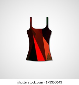 Abstract illustration on singlet, template editable.