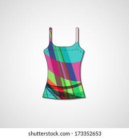 Abstract illustration on singlet, template editable.