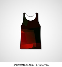 Abstract illustration on singlet, template editable.