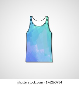 Abstract illustration on singlet, template editable.