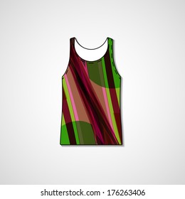 Abstract illustration on singlet, template editable.