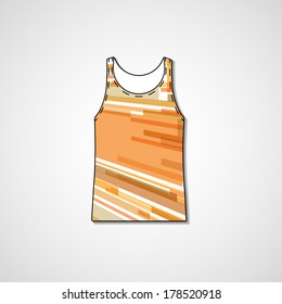 Abstract illustration on singlet, template editable.