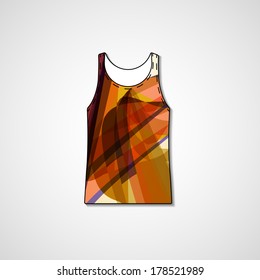 Abstract illustration on singlet, template editable.