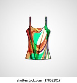 Abstract illustration on singlet, template editable.