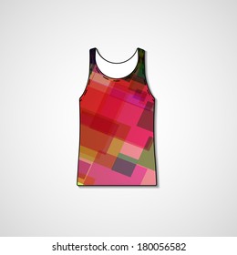 Abstract illustration on singlet, template editable.