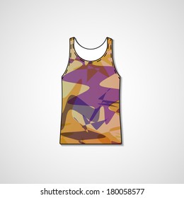 Abstract illustration on singlet, template editable.