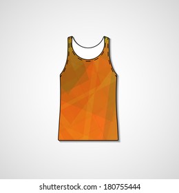 Abstract illustration on singlet, template editable.