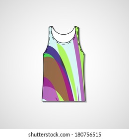 Abstract illustration on singlet, template editable.