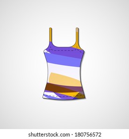 Abstract illustration on singlet, template editable.