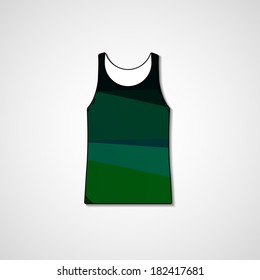 Abstract illustration on singlet, template editable.