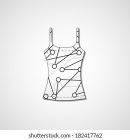 Abstract illustration on singlet, template editable.