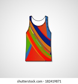 Abstract illustration on singlet, template editable.