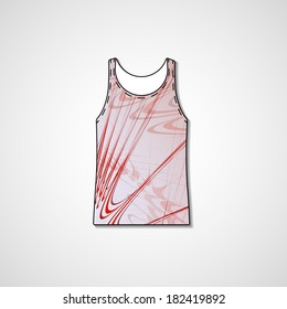 Abstract illustration on singlet, template editable.