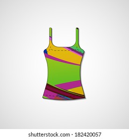 Abstract illustration on singlet, template editable.