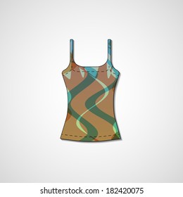 Abstract illustration on singlet, template editable.