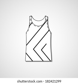 Abstract illustration on singlet, template editable.