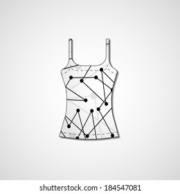 Abstract illustration on singlet, template editable.