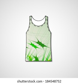 Abstract illustration on singlet, template editable.