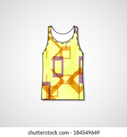 Abstract illustration on singlet, template editable.