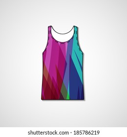 Abstract illustration on singlet, template editable.