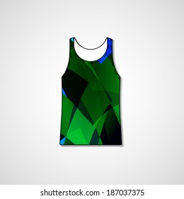 Abstract illustration on singlet, template editable.