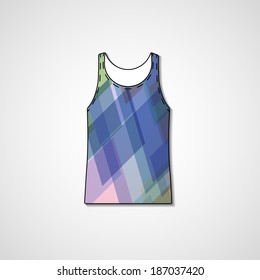 Abstract illustration on singlet, template editable.