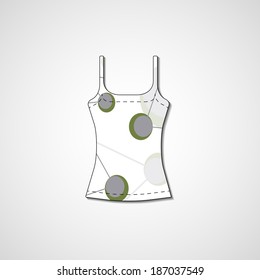Abstract illustration on singlet, template editable.