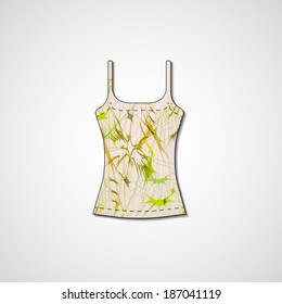 Abstract illustration on singlet, template editable.