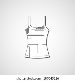 Abstract illustration on singlet, template editable.