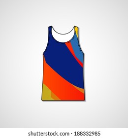 Abstract illustration on singlet, template editable.