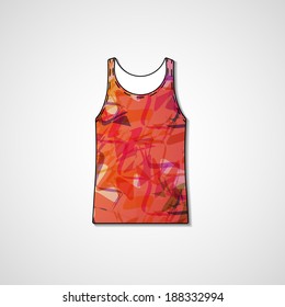 Abstract illustration on singlet, template editable.