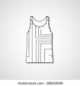 Abstract illustration on singlet, template editable.