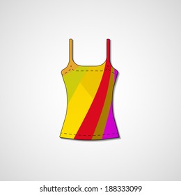 Abstract illustration on singlet, template editable.