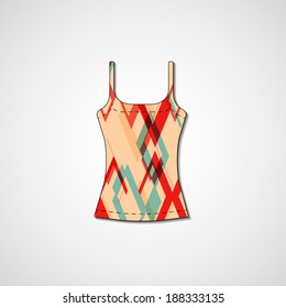 Abstract illustration on singlet, template editable.