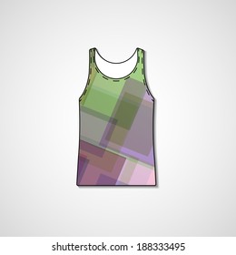 Abstract illustration on singlet, template editable.