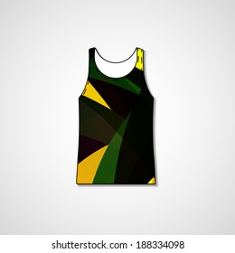 Abstract illustration on singlet, template editable.