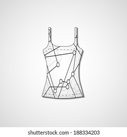 Abstract illustration on singlet, template editable.