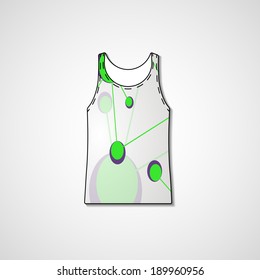 Abstract illustration on singlet, template editable.