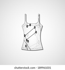 Abstract illustration on singlet, template editable.