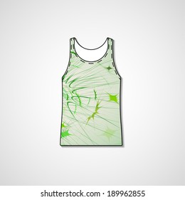 Abstract illustration on singlet, template editable.