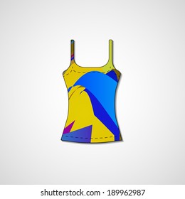 Abstract illustration on singlet, template editable.