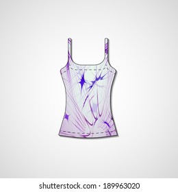 Abstract illustration on singlet, template editable.