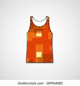 Abstract illustration on singlet, template editable.