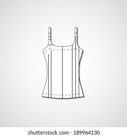 Abstract illustration on singlet, template editable.