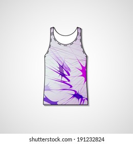Abstract illustration on singlet, template editable.