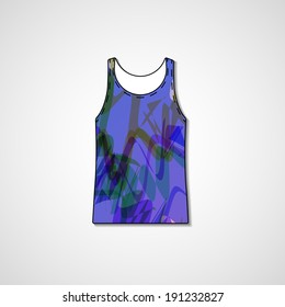 Abstract illustration on singlet, template editable.