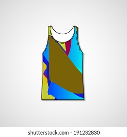 Abstract illustration on singlet, template editable.